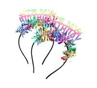 WOFASHPURET 2pièces Bandes à Paillettes Est Mon Anniversaire Pour Garçon Fille -tête De Fête Coiffe De Fête Accessoire Pour Cheveux