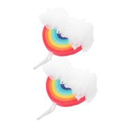 WOFASHPURET 2pièces Boule de Douche Arc-ciel Maille Fine Boule de Bain pour Corps Éponge de Bain Gommage Corporel