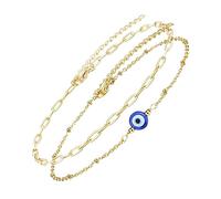WOFASHPURET 2pièces Bracelet Ajustable Perles Avec Amulette Œil Malin s Breloques Bijoux De Style
