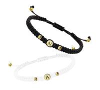 WOFASHPURET 2pièces Bracelets Tissés Vintage Duo Bracelets De Pour Couples Accessoires Amitié Ajustables Pour Anniversaires Et Célébrations