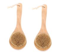WOFASHPURET 2Pièces Brosses Exfoliantes de Bain Poils de Sanglier Laveurs de Massage Corporel Durables et Confortables Accessoires de Pratiques