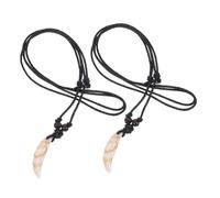 WOFASHPURET 2pièces Collier De Fausses Dents Uniques Pendentif Acrylique Rétro Pour Femme Accessoire Pour Fêtes Et Quotidien