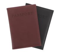 WOFASHPURET 2pièces Étui De Protection pour Passeport Porte-Cartes PU Organiseur De Documents De Laissez-Passer Lot