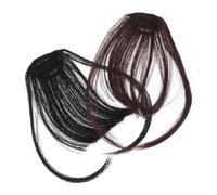 WOFASHPURET 2pièces Fausse Frange Clip Sur Extensions De Cheveux Pour Femmes Postiches Naturels Air Et Accessoires Coiffure Pour Toutes Occasions