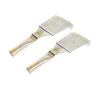 WOFASHPURET 2pièces Peignes Acier Pour Laine Et Poils Animaux Portables Pour Élevage Et Soins Des Chiens Chats Et Moutons