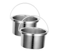 WOFASHPURET 2pièces Pot à Cire Chauffant Aluminium pour Épilation Recharge pour Chauffe-cire Électrique Bol à Fondre