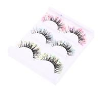 WOFASHPURET 3 Paires De Faux Cils Pour Pré-Faux Cils Faux Cils Duveteux Et Vaporeux Pour Femmes Cils Roses Cils En Grappes Duveteux Faux Cils Volumineux Cils En Grappes Individuels