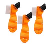 WOFASHPURET 3 Pièces brosse interdentaire brosse nettoyage balayette brosse à dent Brosse de nettoyage brosse buccale brosse de renfort brosse de retenue brosses à gomme fibre de laine Orange