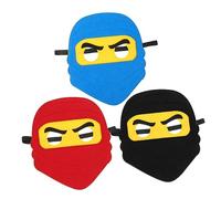WOFASHPURET 3 Pièces Masque De Fête Pour Enfants Cotillons Enfants Cosplay Masques Masque D'enfant Masques Pour Les Yeux De Ninja Enfants Masques Fête Masques Super Héros Bal De Feutre