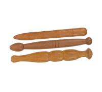WOFASHPURET 3 Pièces Massage Grattant Les Bâtons En Bois De Rouleau De Massage D'acupuncture Masseur à Main Rouleau Masseur à Main Outil De Réflexologie Des Pieds Brun En Bois
