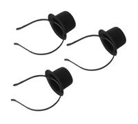 WOFASHPURET 3 Pièces Mini Top Hat Headband Vintage Party Fascinator For Women Gothic Costume Accessory Retro Carnival Holiday Cosplay
