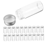 WOFASHPURET 30 Pièces Petits Flacons Verre Transparent avec Bouchons Étanches Tubes de Verre Miniatures pour Capsules et Substances Flacons Scellés Portables pour Échantillons et Décoration
