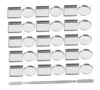 WOFASHPURET 31pièces Palettes De Maquillage Vides Métal Rondes Et Carrées Avec Spatule De Mélange Pour Organiser Fards à Paupières Et Blushs