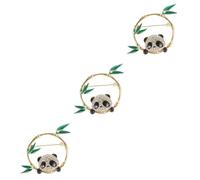 WOFASHPURET 3pièces Broche Émail Panda Adorable Pour Vêtements Accessoire De Mode Pour Pulls Écharpes Sacs Et Chapeaux Pour Halloween Anniversaires Et Noël