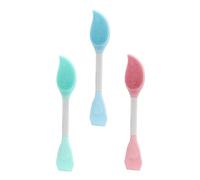WOFASHPURET 3pièces Brosse Silicone Double-embout Pour Masque De Outils De Beauté Pour Soins Peau Applicateur Pratique Et Réutilisable