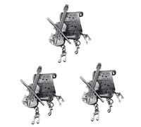WOFASHPURET 3pièces Guitar Brooch Pin Vintage Music Instrument Decorative Lapel Pin for Women Unique Music Note Accessory for Clothing Hats and Scarves