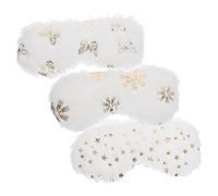 WOFASHPURET 3pièces Masques De Sommeil Peluche Et Cache-yeux Confortables Couvre-yeux Anti-lumière Pour Sommeil Réparateur
