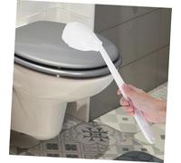 WOFASHPURET 4 Pièces Brosse WC Long Manche avec Tête Élastique Anglée Poils Souples Non Abrasifs Design Presse Eau Brosse Salle de Bain Blanche pour Nettoyage sans Rayures Usage Domestique et
