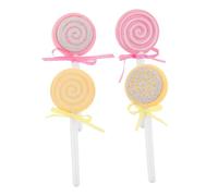 WOFASHPURET 4 Pièces Double Sided Foot File Pumice Stone Set Lollipop Shape Ergonomic Grip Remover For Feet And Hands Exfoliating Dead Skin Cleaning Tool Portable