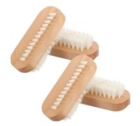 WOFASHPURET 4pièces Brosse à Ongles à Poils De Bois Naturels Set De Brosses Nettoyantes Pour Pédicure Et Manucure Brosse à Ongles Pratique