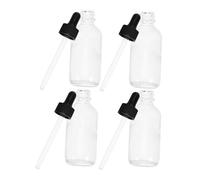 WOFASHPURET 4pièces Flacons Compte-gouttes Plastique pour Huiles Essentielles Petits Flacons Vides Étanches Distributeurs de Voyage Réutilisables