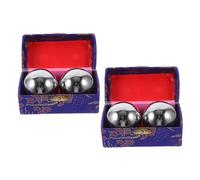 WOFASHPURET 4pièces Lot de Balles D’exercice pour Mains Balles de Baoding Chinoises pour Massage Mains Outil D’exercice pour Seniors et Adultes