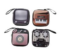 WOFASHPURET 4pièces Pochettes Monnaie Rétro Créatives Multifonctionnels Mini TV Radio Projecteur Piano