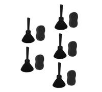 WOFASHPURET 5 Ensembles Brosse Douce pour Cou et Visage Professionnel Fibres Ultrasoft pour Peau Sensible Nettoyage Précis des Cheveux et Poils Portable pour Salon et Usage Domestique Noir