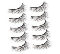WOFASHPURET 5 Faux Cils avec pour Regard Naturel et Volumineux de Cils Synthétiques pour Filles Extension et Facile à Porter Parfait pour et Usage