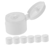 WOFASHPURET 50 Pièces Couvercles de Rechange pour Bouteilles Lot de Bouchons Blancs à Clipser Couvercles Pratiques pour Flacons de Beauté Bouchons Étanches pour Bouteilles et Plastique