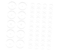 WOFASHPURET 50 Pièces Joints de boucle d'oreille en silicone Clip-on des résultats de la boucle d'oreille disque de perçage clair Backs de boucles d'oreille confortables Gel de silice blanche