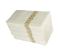 WOFASHPURET 50 pièces Serviettes pour Couverts Papier Demballage Décoratif Doré Serviettes de Table Pliables Papier Demballage de Table pour Fourchettes et Couteaux Pratique