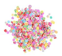 WOFASHPURET 5000pièces Tranches de Fruits pour Ongles Autocollantes Décorations Pâte Polymère Colorées avec Pastèque Orange Fraise Citron Raisin Ananas