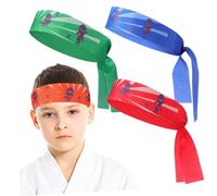 WOFASHPURET 6 pièces Bandeaux Ninja pour Garçon Fille Accessoires Karaté pour Fêtes Anniversaire à Thème Bandeaux Colorés pour Jeux de Rôle et Sports