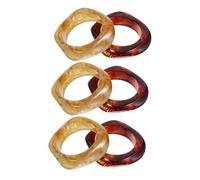 WOFASHPURET 6 Pièces Bracelets Acrylique pour Femmes Bagues Larges Géométriques Irrégulières Légères et Empilables de Bracelets pour Usage et Fêtes