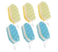 WOFASHPURET 6 pièces Éponge de Bain Triple Exfoliante Corps Douce pour Légère et Portable Accessoire Bain Gommage sans Irritation Peau