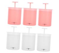 WOFASHPURET 6 pièces Kit de Gobelets à Mousse pour Nettoyage Visage Outil de Soins Peau Portable et Facile Dutilisation Blanc et Rose