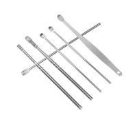 WOFASHPURET 6 pièces Kit de Nettoyage Oreilles Acier Inoxydable avec Boîte de Rangement Cuillères Sûres Réutilisables pour Adultes et Outil Multifonction pour Nettoyage à Domicile