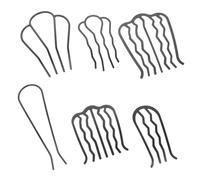 WOFASHPURET 6 pièces Set de Peignes Latéraux Accessoires de Coiffure pour Chignons Peignes à Dents Plates et Rondes U et Dents Résistants et