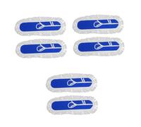 WOFASHPURET 6 Pièces Têtes de Vadrouille Industrielle Coton Bleu et Blanc Recharges Réutilisables et Absorbantes pour Nettoyage de Sols Entrepôts Hôtels et Usines Compatible avec Manches