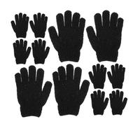 WOFASHPURET 6paires Exfoliants Pour Corps Lot De De Pour Élimination Des Peaux Mortes Loofah Noirs