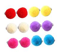 WOFASHPURET 6paires Lot Boucles Oreilles Clip Pour Garçon Fille Avec Pompon Et Fourrure Bijoux Décoratifs Pour Filles Et Petites