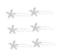 WOFASHPURET 6pièces Épingles à Cheveux Forme de U avec Strass Étoile Lot de Accessoires de Coiffure pour Mariage et Événements