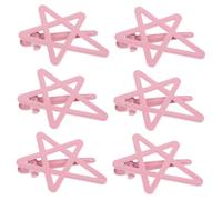 WOFASHPURET 6pièces Lot De Barrettes à Cheveux Étoile Barrettes à Cheveux Pression Pour Femme Et Fille Étoiles Design
