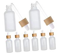 WOFASHPURET 8pièces Bouteilles Verre Sablé Avec Pipette Pour Échantillons De Liquides Contenants Miniatures Pour Stockage Huiles Essentielles