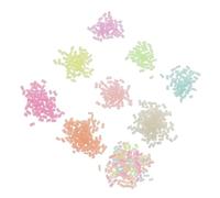 WOFASHPURET 9sacs Polymer Clay Sprinkles Kit Couleurs Résistantes Multifonctions Diy Décorations Nail Art Artisanat Coque Téléphone Accessoires Glow in The Dark