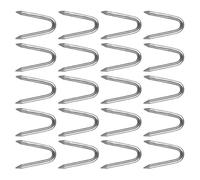 WOFASHPURET Agrafes en Acier Galvanisé 1,5 Pouces Lot de 20 Attaches de U pour Fixation de Treillis Métallique, Supports de Clôture de Jardin Résistants aux Intempéries, Fixation Stable
