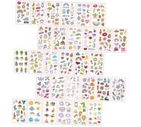 WOFASHPURET Autocollants de Tatouage Temporaires Corps 60 Pcs Taille Moyenne Étanches pour Femmes et Filles Usage Fêtes et Loisirs Dessins Animés Kawaii