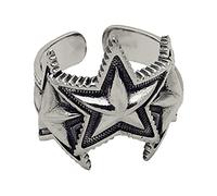 WOFASHPURET Bague Ouverte Étoile à Cinq Branches Pour Hommes Style Punk Rétro Accessoire Ajustable Pour Fêtes Et Événements
