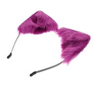 WOFASHPURET Bandeau Oreille De Chat Pelucheux Taille Unique Pour Cosplay Fille Accessoire Cheveux Violet Fête Masquerade